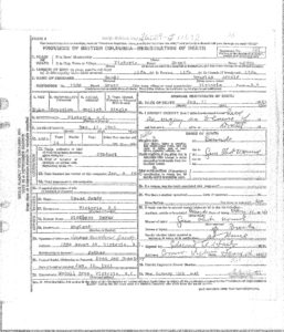 Death Certificate for Douglas Arnold Gandy